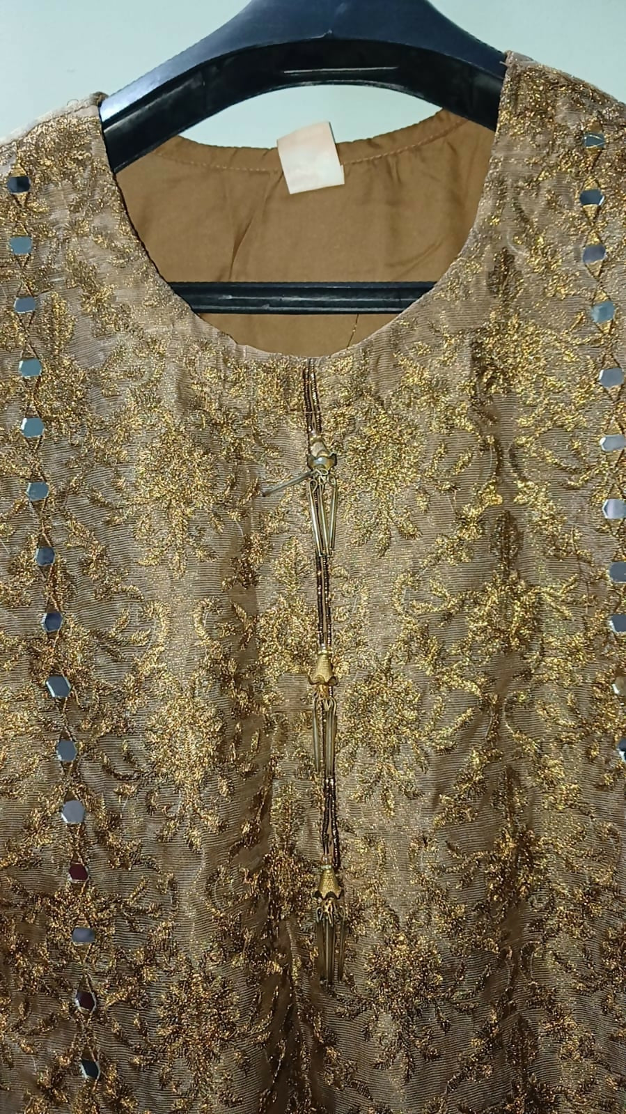 Brown Embroidered Blue 2Pcs | Women Locally Made Formals | Medium | Preloved