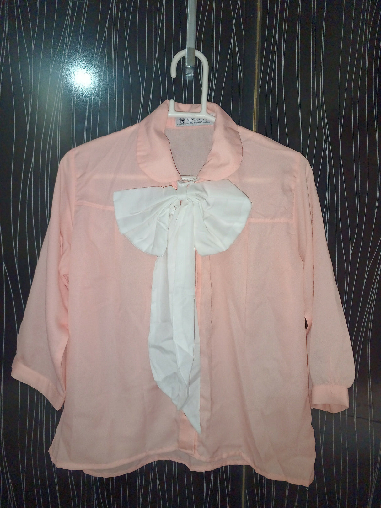 Bow Skirt & Top | Women Tops & Shirts | Baby Pink & White | Samll | Preloved