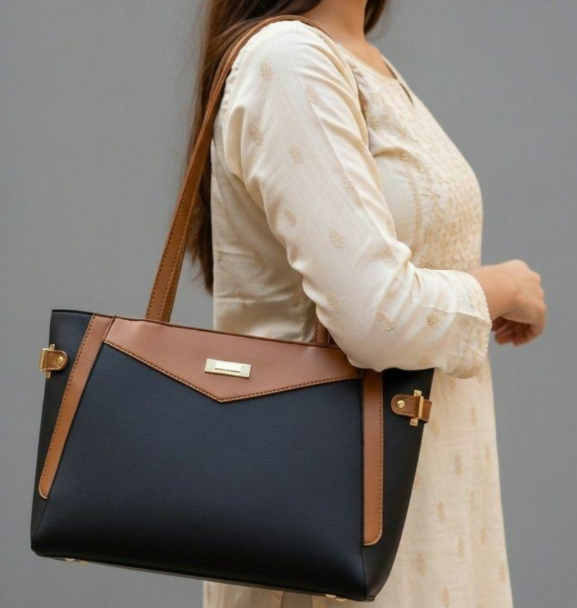 Verona Contrast Tote Bag (00067-00068) | Women Bags | Large | Brand New