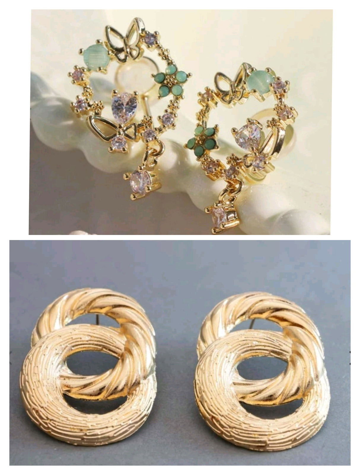 Pack of 2 Pairs of Earrings (015-331) | Women Jewelry | Earrings | Size: 2cm×2cm | New