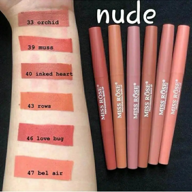 Buy Miss Rose High Pigment 2 In 1 Lip Liner + Lipstick in Pakistan