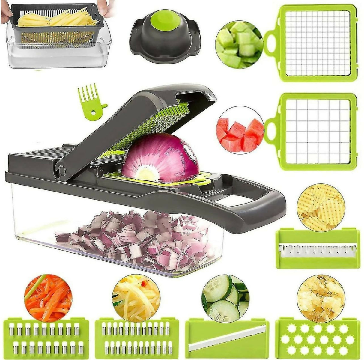 16 Pieces Vegetable Slicer Multifunction Slicer Grater Cutter | Home decor | Kitchen appliances | Brand New