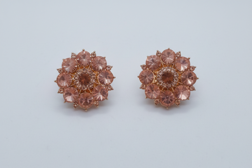 Stunning Sunburst Clipon Studs | Women Jewelry | Earrings | Brand New