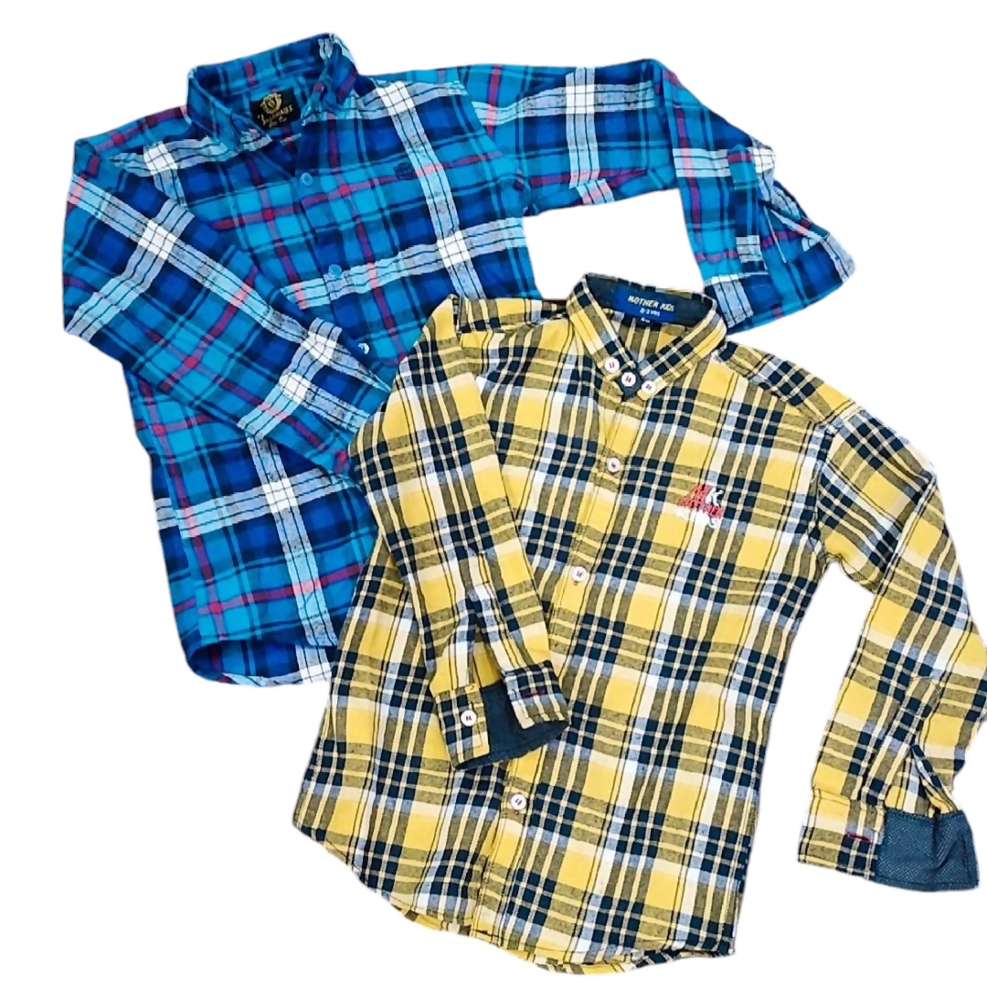 Pack of 2 Winter Shirts | Kids | Boys Tops & Shirts | Size: 3 to 5 Yrs | Worn Once