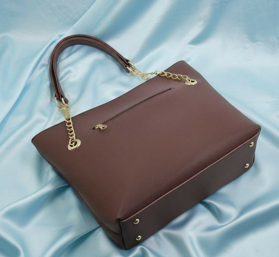 Chain Ladies Tote Bag-(00080-00082) Handbags for Women | Women Bags | Large | Brand New