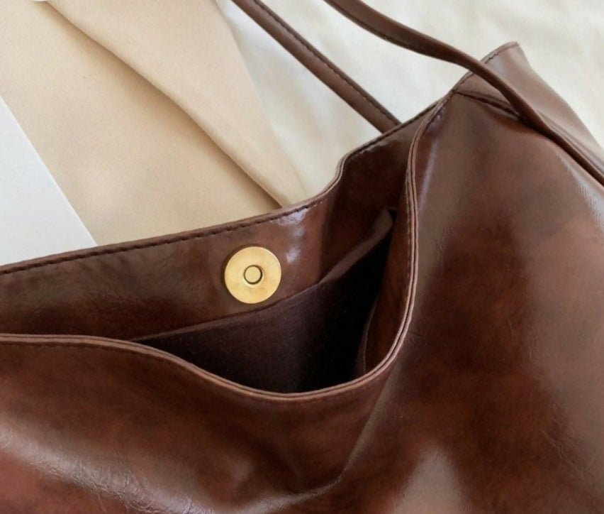 Plain leather bag-143 Handbags for Women | Women Bags | Large | Brand New