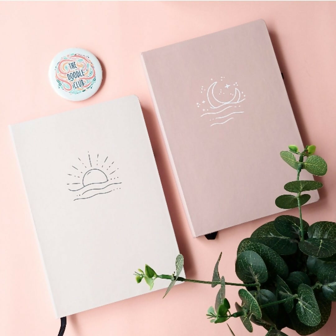 Boho Sun and Moon Minimalistic Journals Lined Pages | For Your Home | Books | New