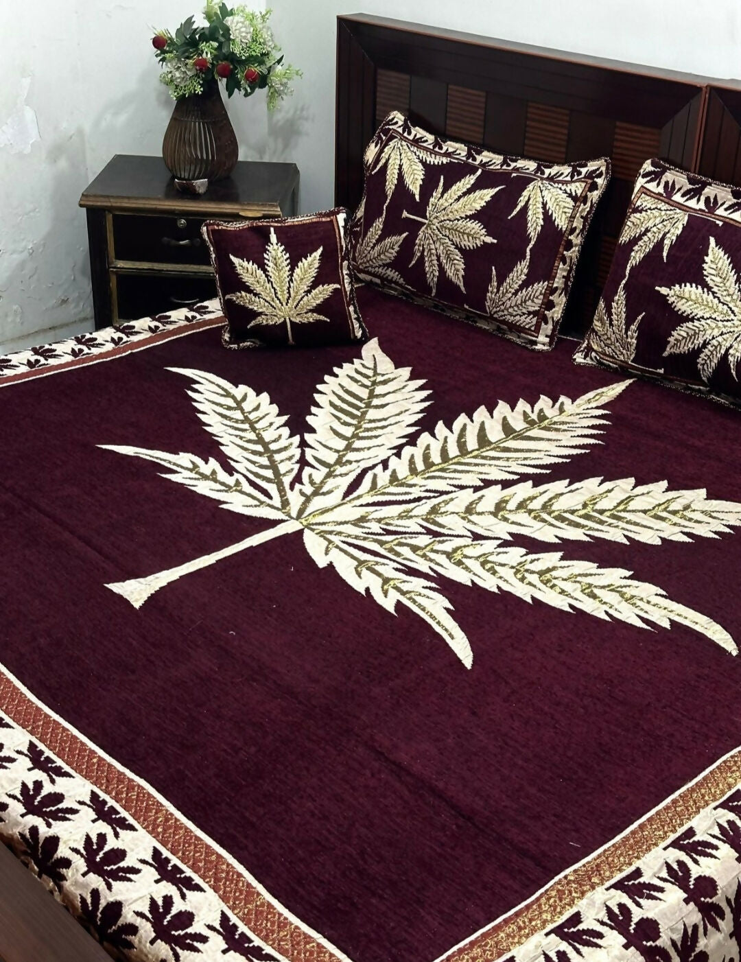 4 PC Velvet Jacquard Bedsheets |For Your Home | Home & Decor | King Size | Brand New