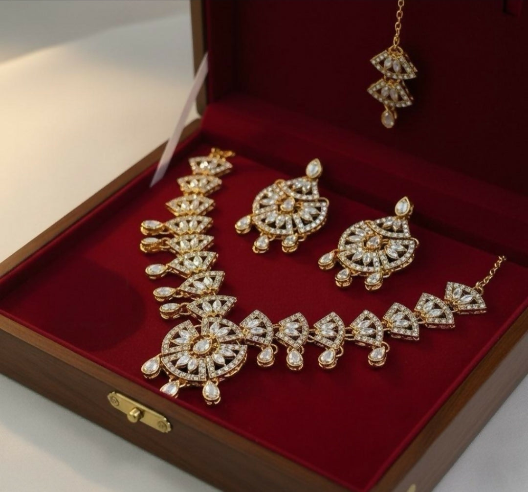 Marquise Tear Drop Necklace Set-00024 | Women Jewelry | Wedding Jewelry & Sets | Brand New