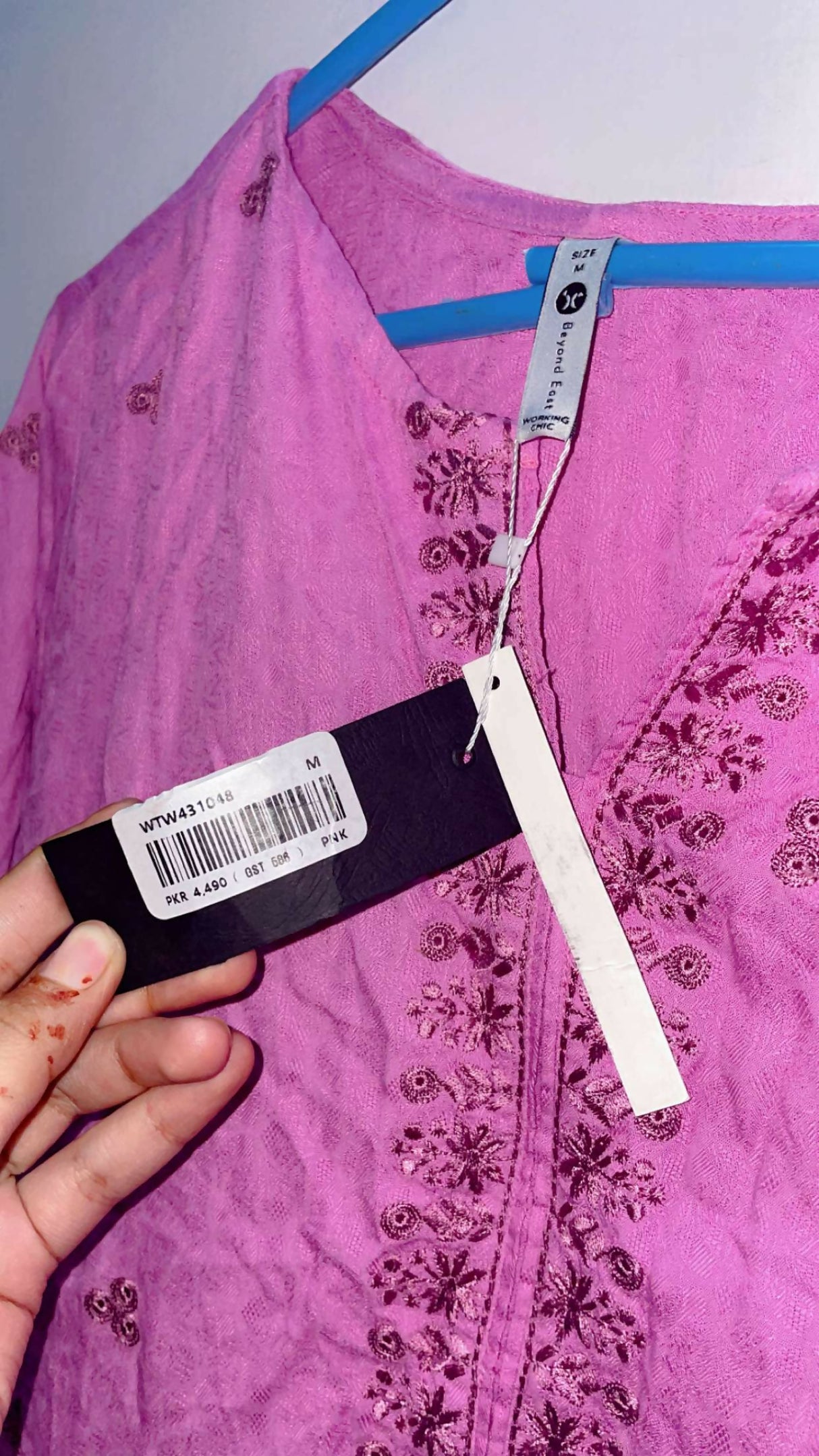 Beyond East | Women Branded Kurta | Medium | Pink | Worn Once