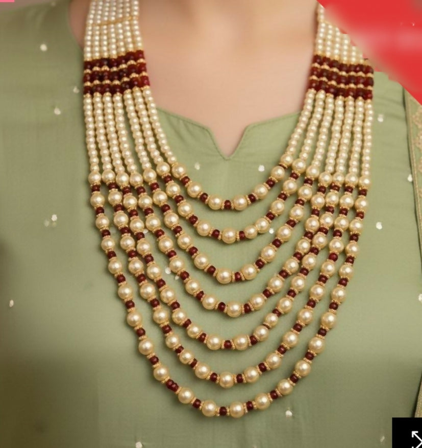 Pearl 7 Layered Mala - 00072 | Women Jewelry | Necklaces & Pendants | Brand New