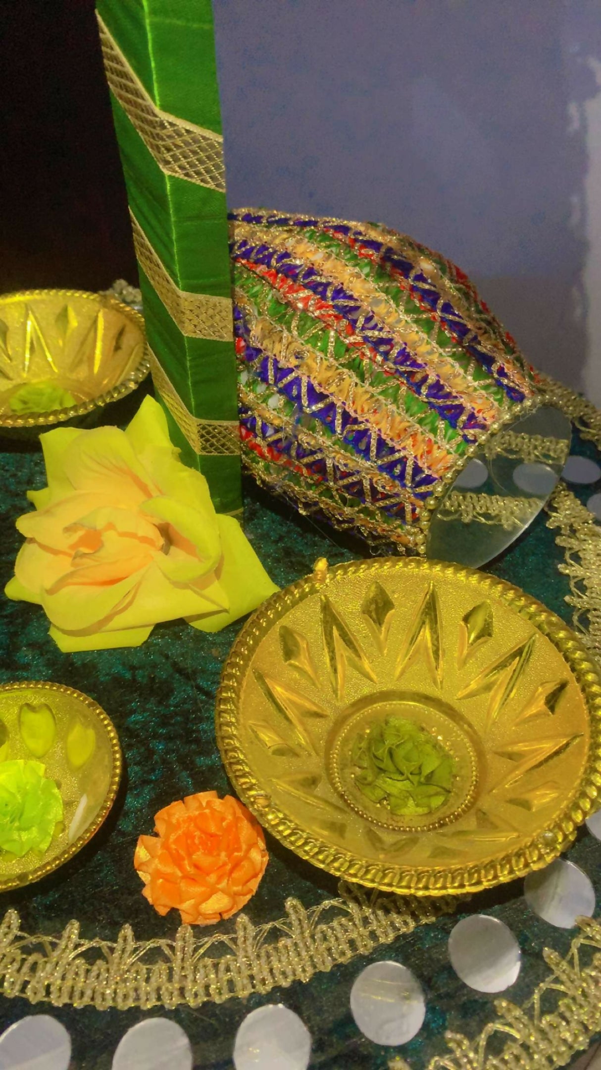 Mayon Rasam Thali Wedding props Fancy Mehndi Plate| Handmade | Decorative Mehndi Thali/Platter | Preloved