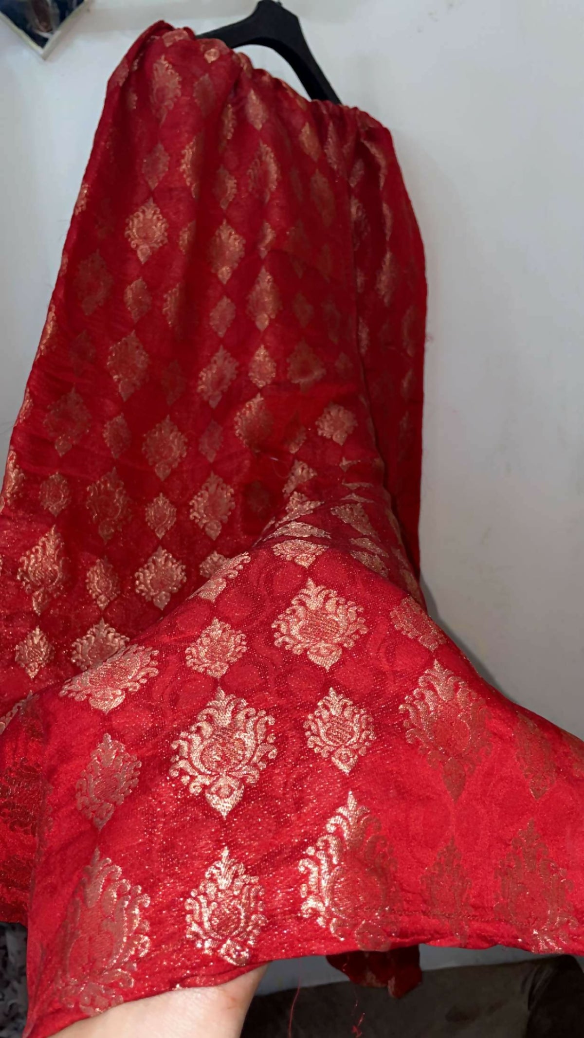 Banarsi Flapper | Women Bottoms & Pants | Red | Large | Preloved