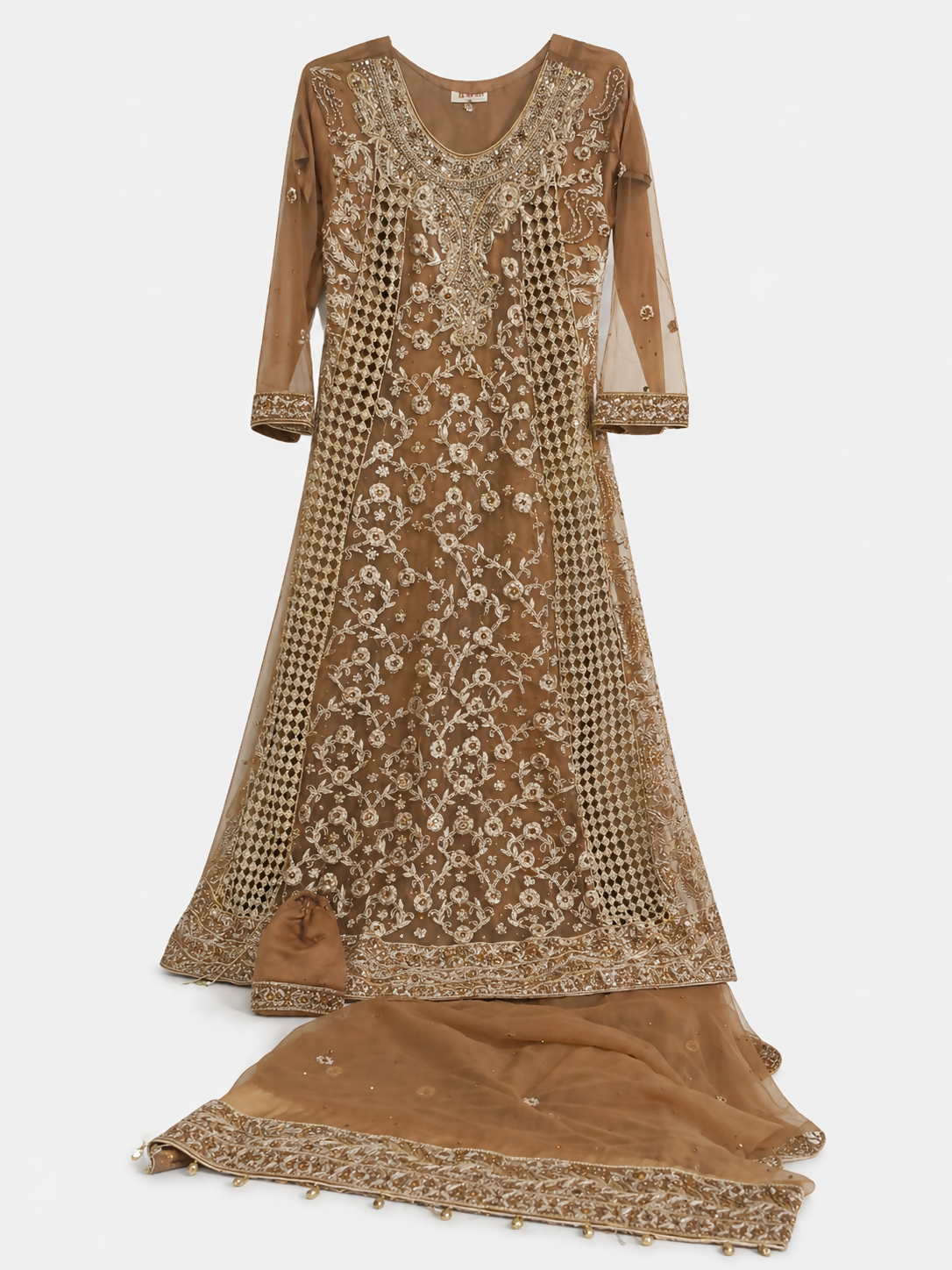 Coffee Brown Walima Maxi | Women Bridals | Small | Preloved