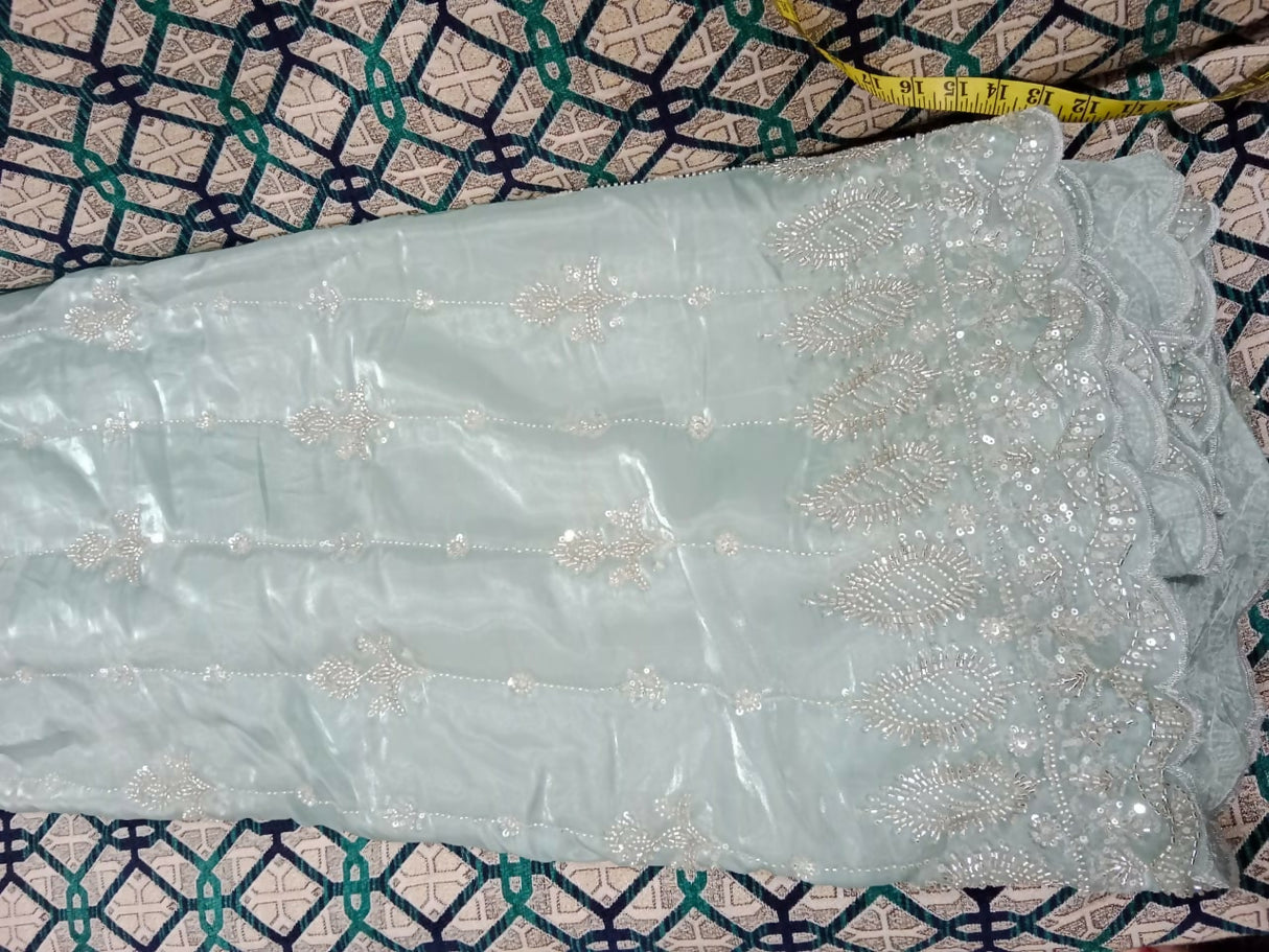 Ocean Blue Saree | Women Locally Made Formals | Sarees | Medium | Worn Once