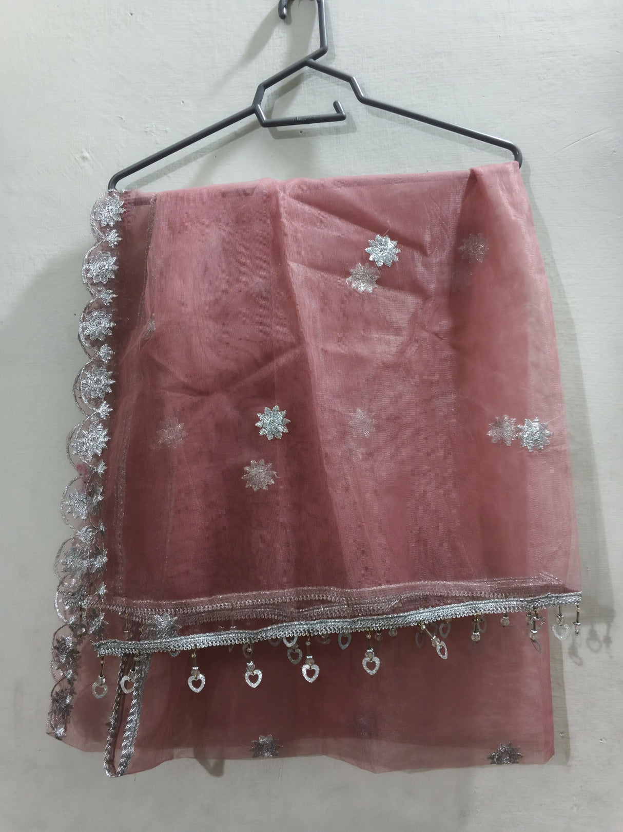 Fancy Embroidered Pink Maxi | Women Frocks & Maxis | Medium | Worn Once