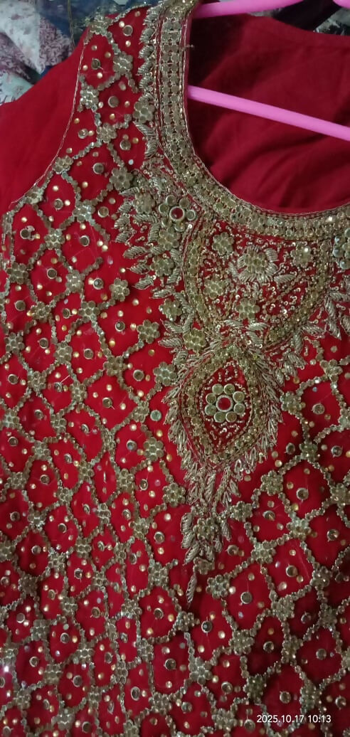 Red Beautiful Baraat Lehnga | Women Bridals | Medium | Worn Once