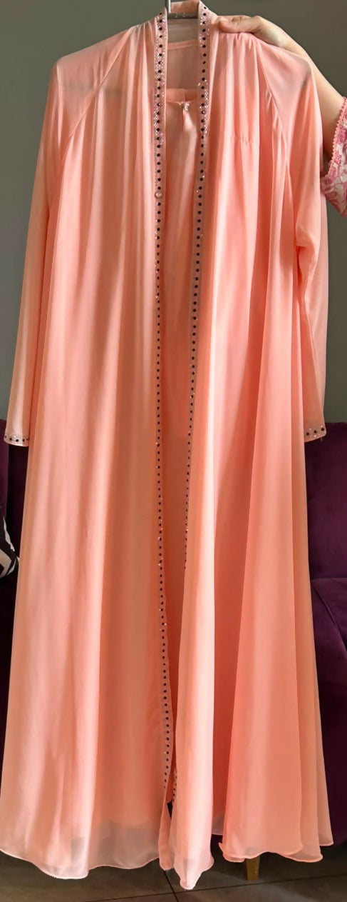 Abaya | Peach | Women Accessories | Abaya | Medium | Worn Once