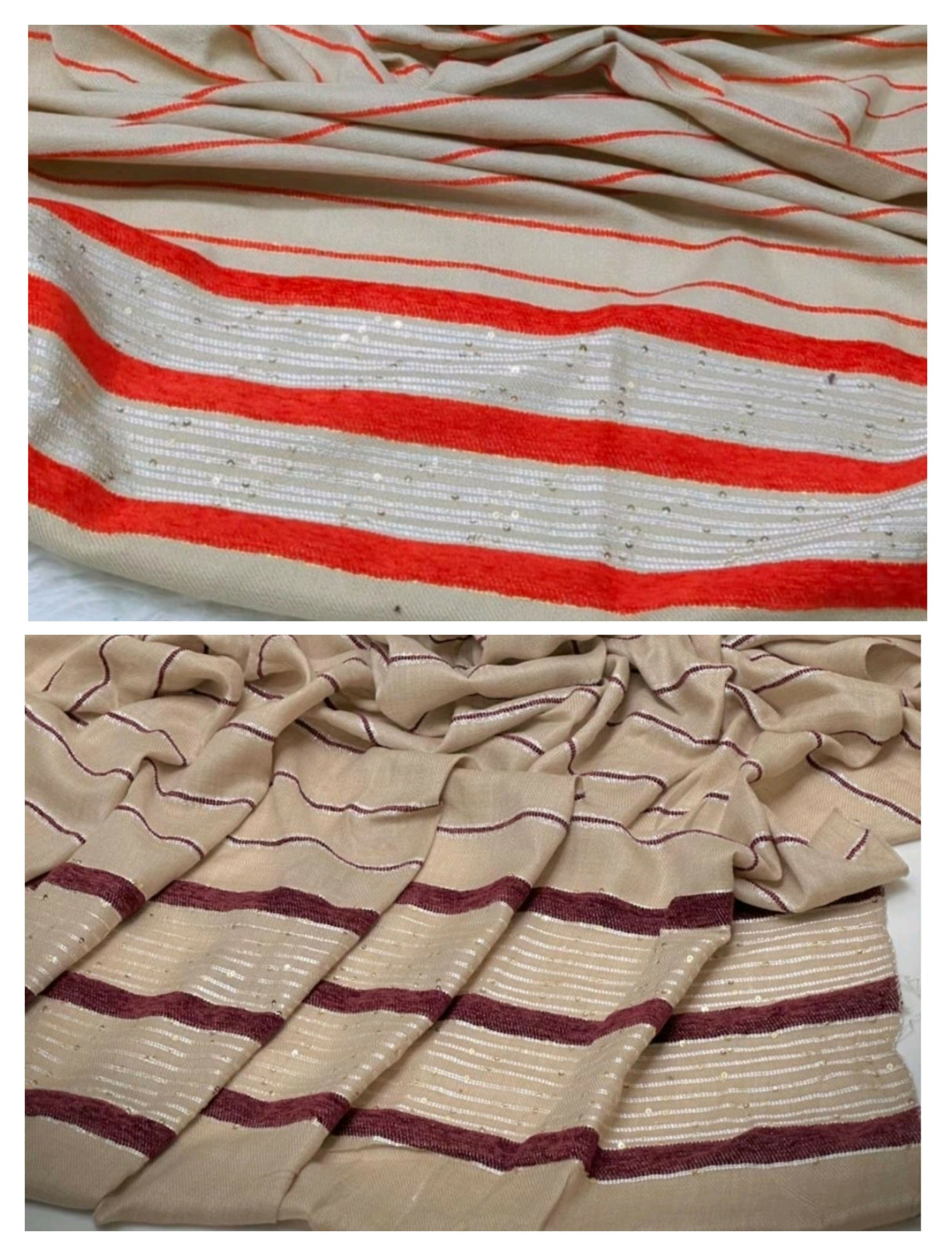 Pack of 2 Shawls | Jacquard Pashmina Wool Shawl | Women Accessories | Brand New