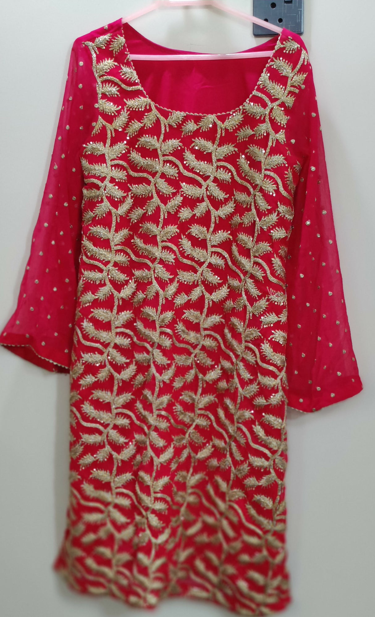 Shocking Pink 2Pcs | Women Locally Made Formals | Large | New