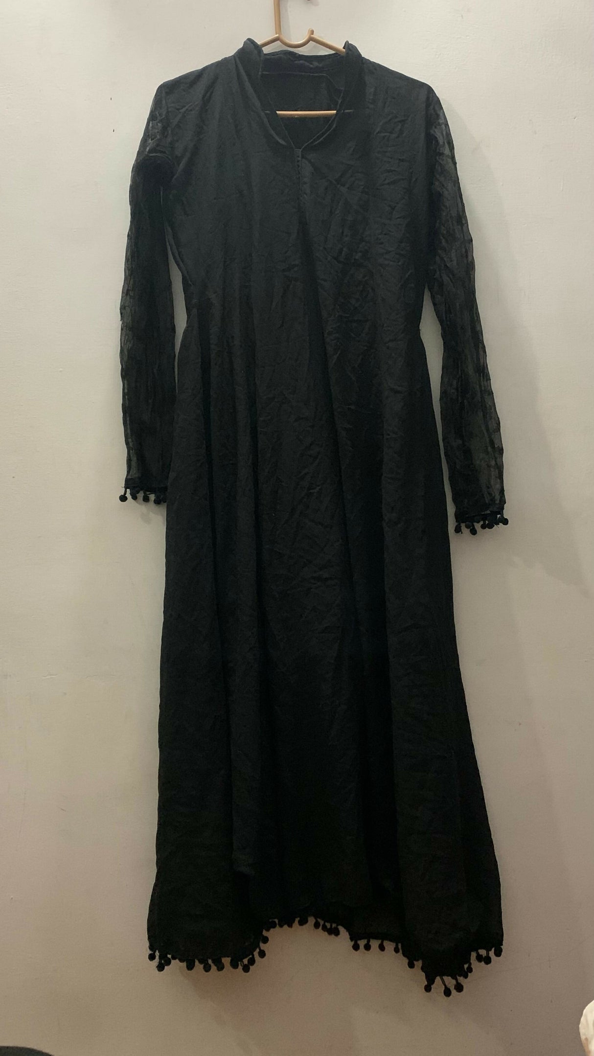 Black Long Frock | Women Frocks & Maxis | Small | Preloved