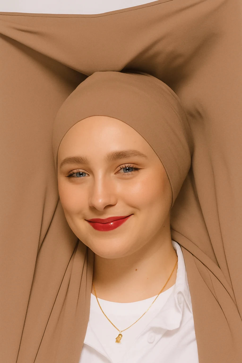 Georgette Hijab with Attached Cap + Magnet | Hijab and Scarves | Brand New