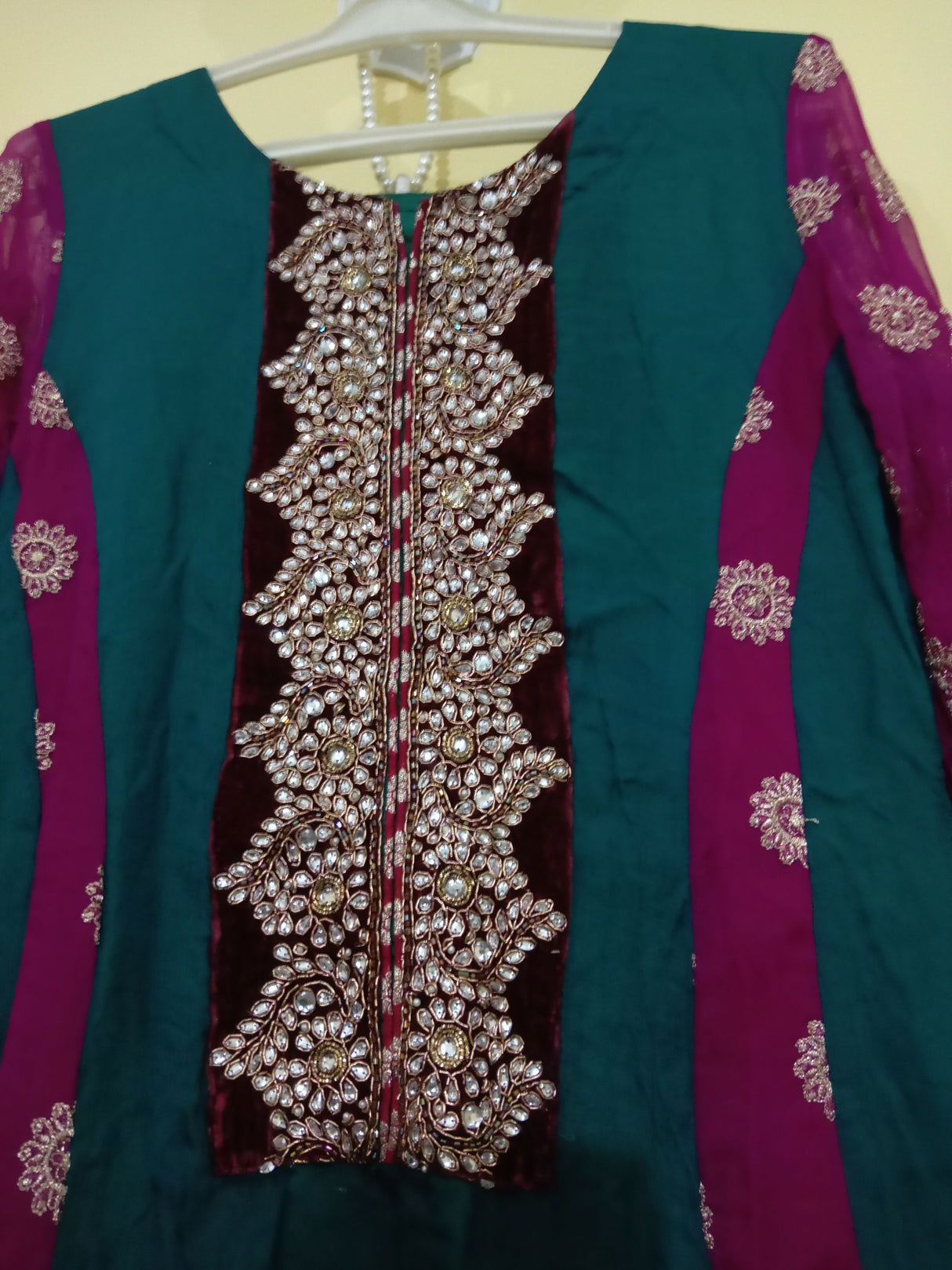 Stylish Frock 3 PC Suit | Women Locally Made Formals | Small | Preloved