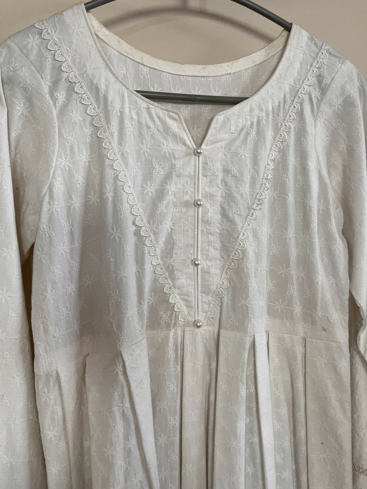 Chicken Kari Maxi | Women Frocks & Maxis | White | Small | New
