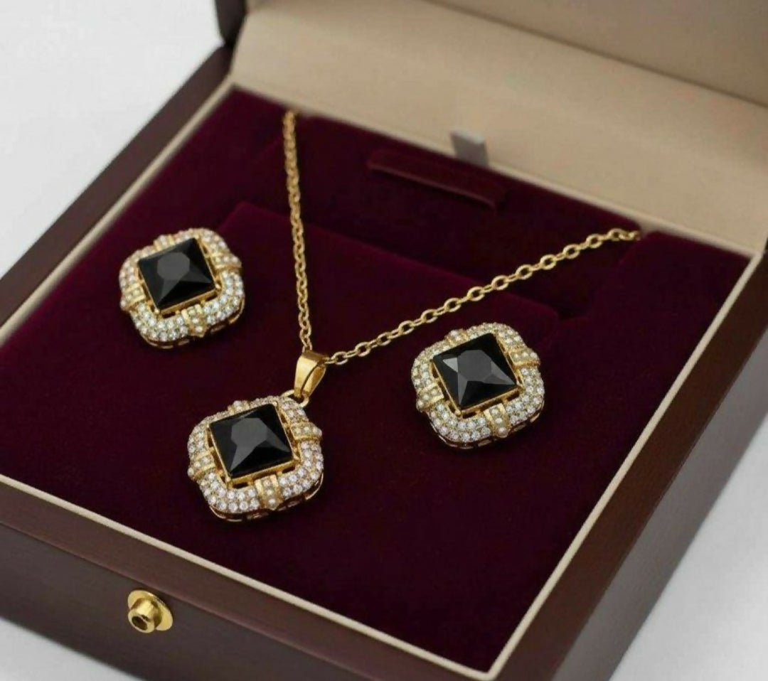 Square Pendant Set-00271 | Women Jewelry | Necklaces & Pendants | Casual jewelry sets | Brand New
