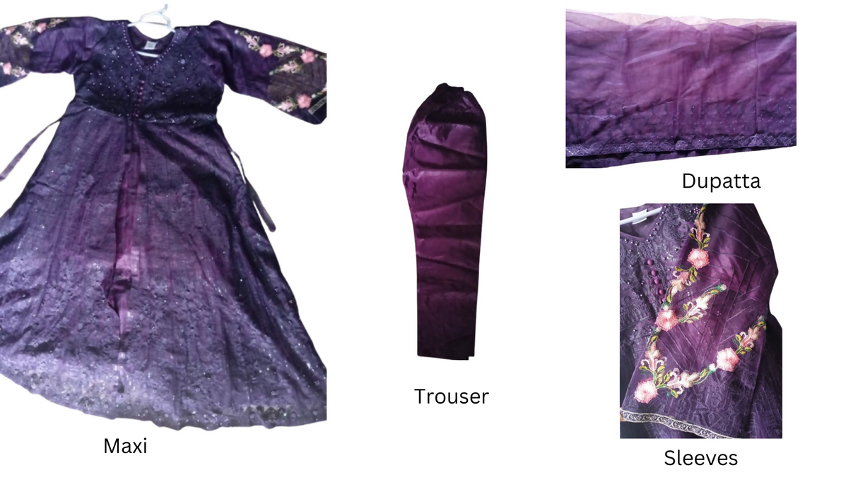 Embroidery Maxi | Women Frocks & Maxis | Medium | Worn Once