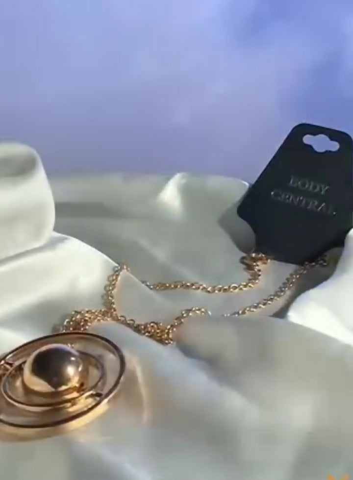 Rotating Gold Orb Pendant Necklace | Women Jewellery & Accessories | One Size | New