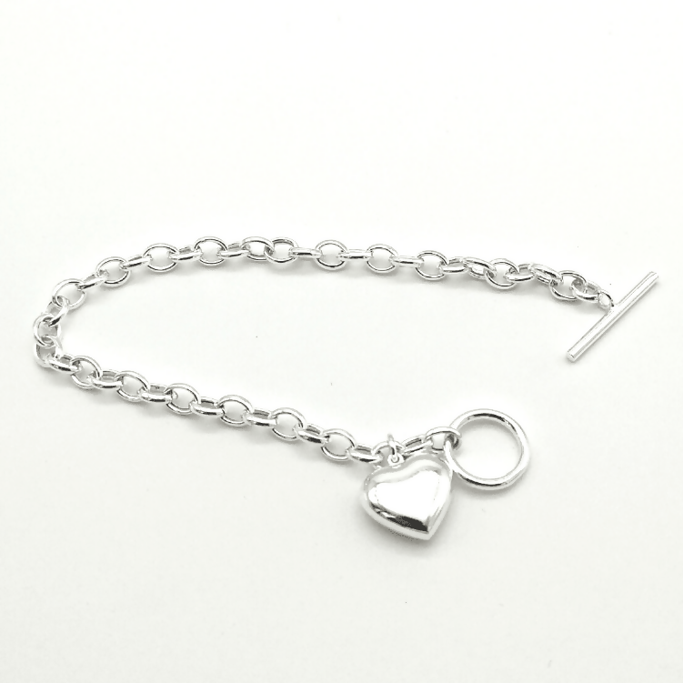 Heart Bracelet | Women Jewelry | Bangles/Bracelets | Standard | Silver | Brand New