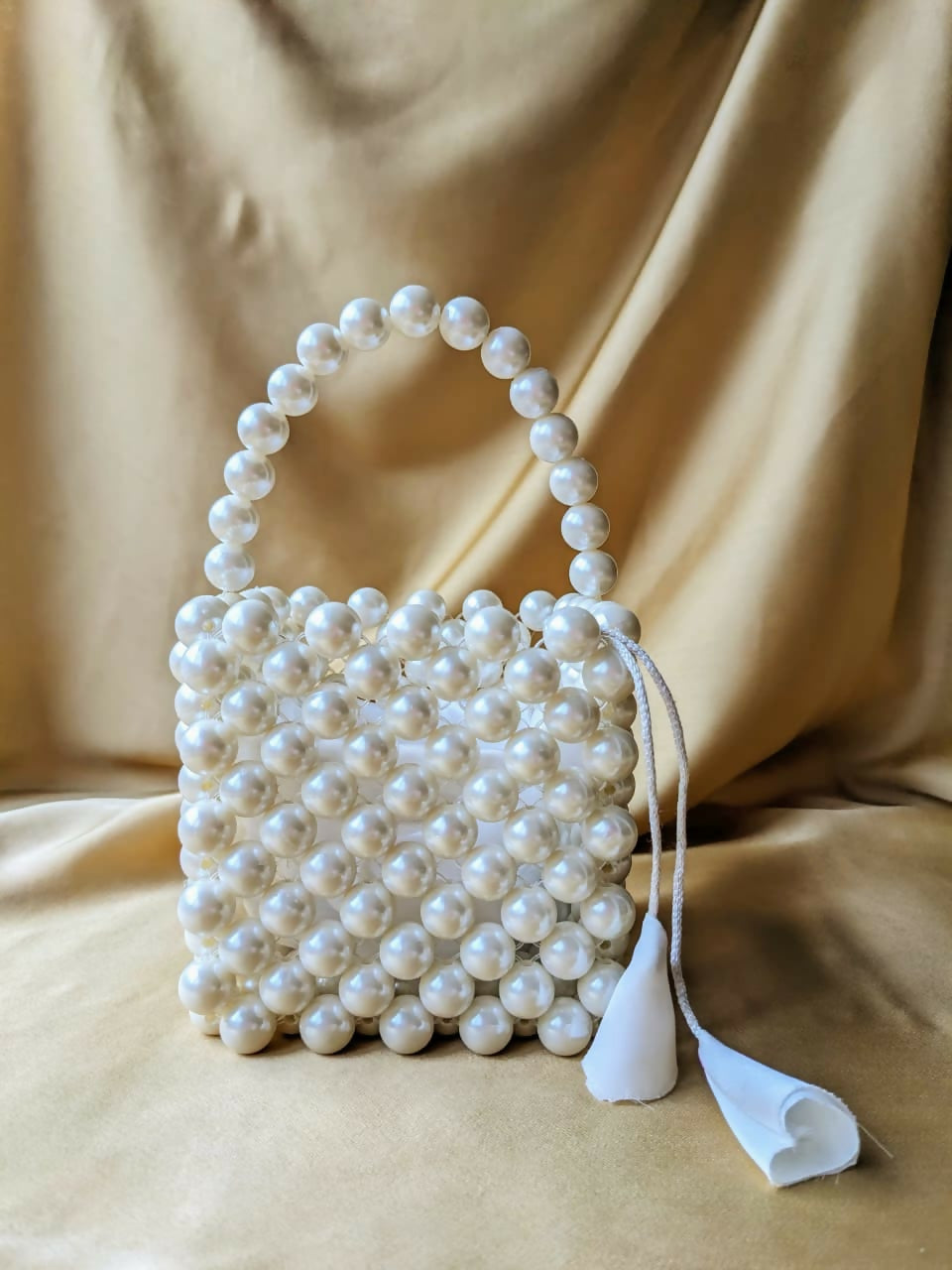 Bucket Pearl Beaded Bag | Women Bags | Size : 10x6 | New
