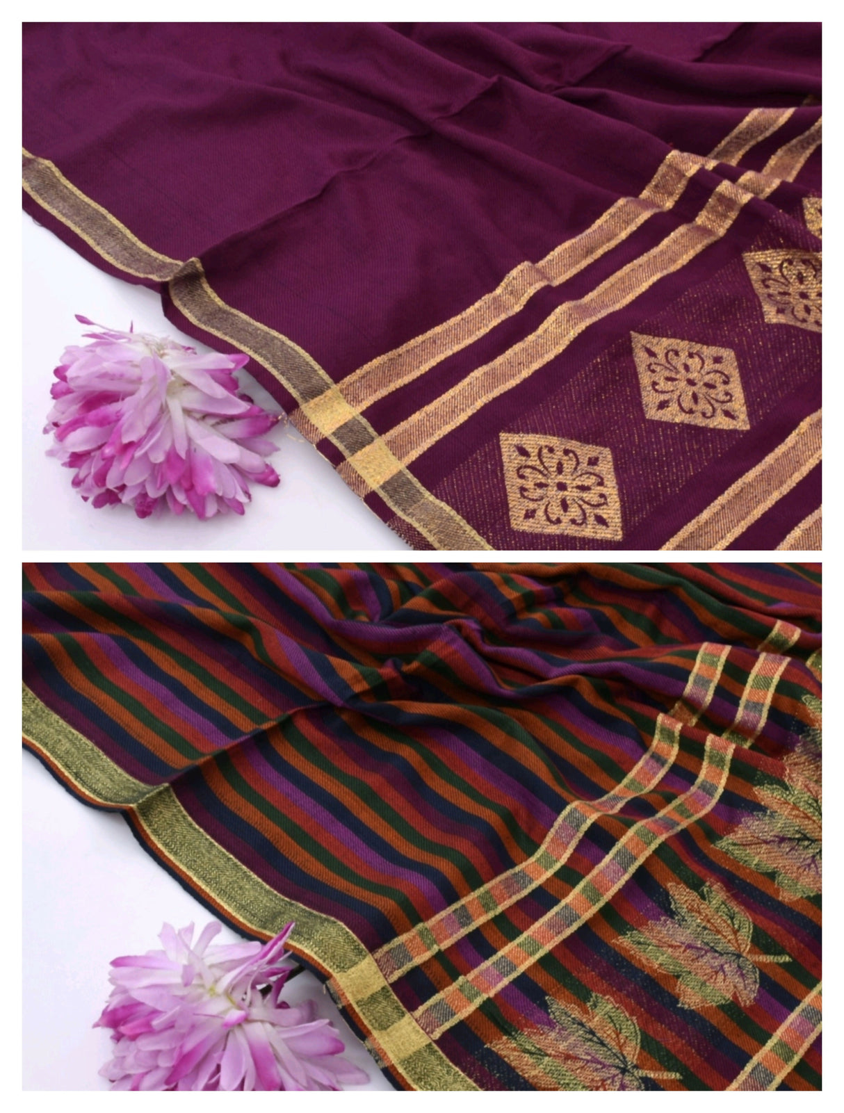 Pack of 2 Shawls | Pashmina Wool ShawlS | Women Sweaters & Jackets | Size: 2.5 x 1.25 Yards | New
