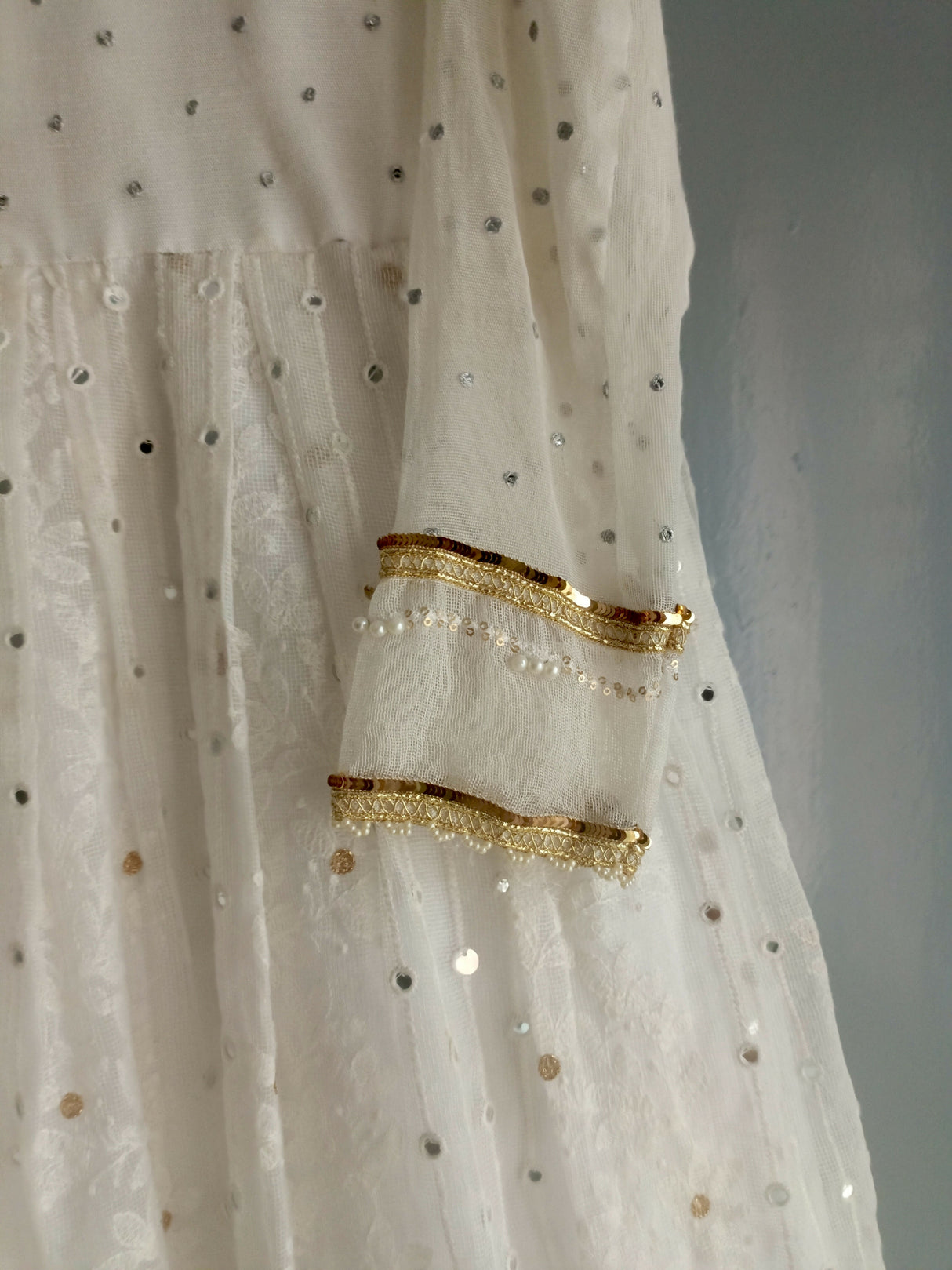 Fancy White Frock | Women Frocks & Maxis | Medium | Preloved