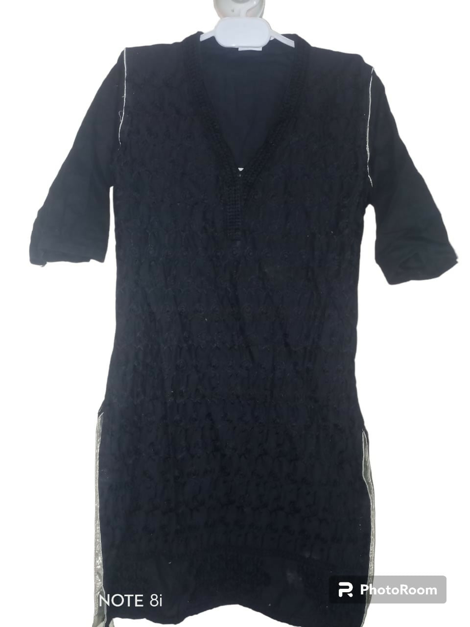 Embroidered Black Kurta for Girls | Girls Shalwar Kameez | Size : 7 to 10 years | Worn Once