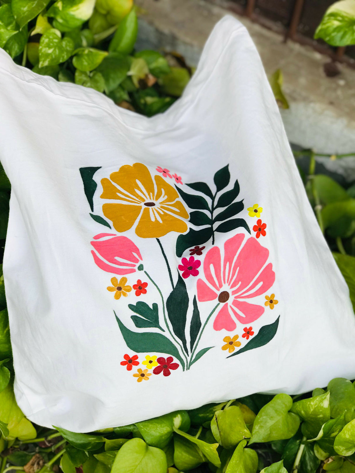 Floral Tote | Women Bags | Size : 15x13 | New