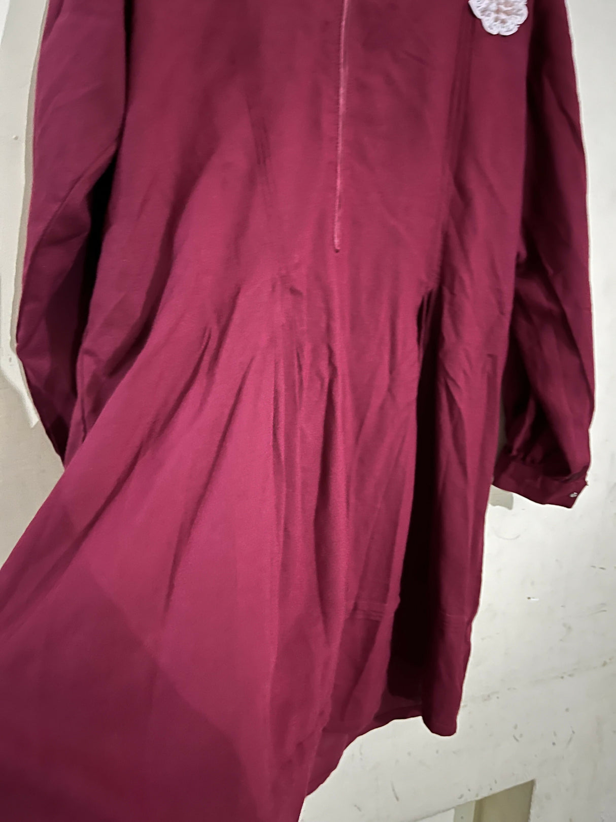 Solid Maroon Kurta | Women Locally Made Kurta | Medium | Worn Once