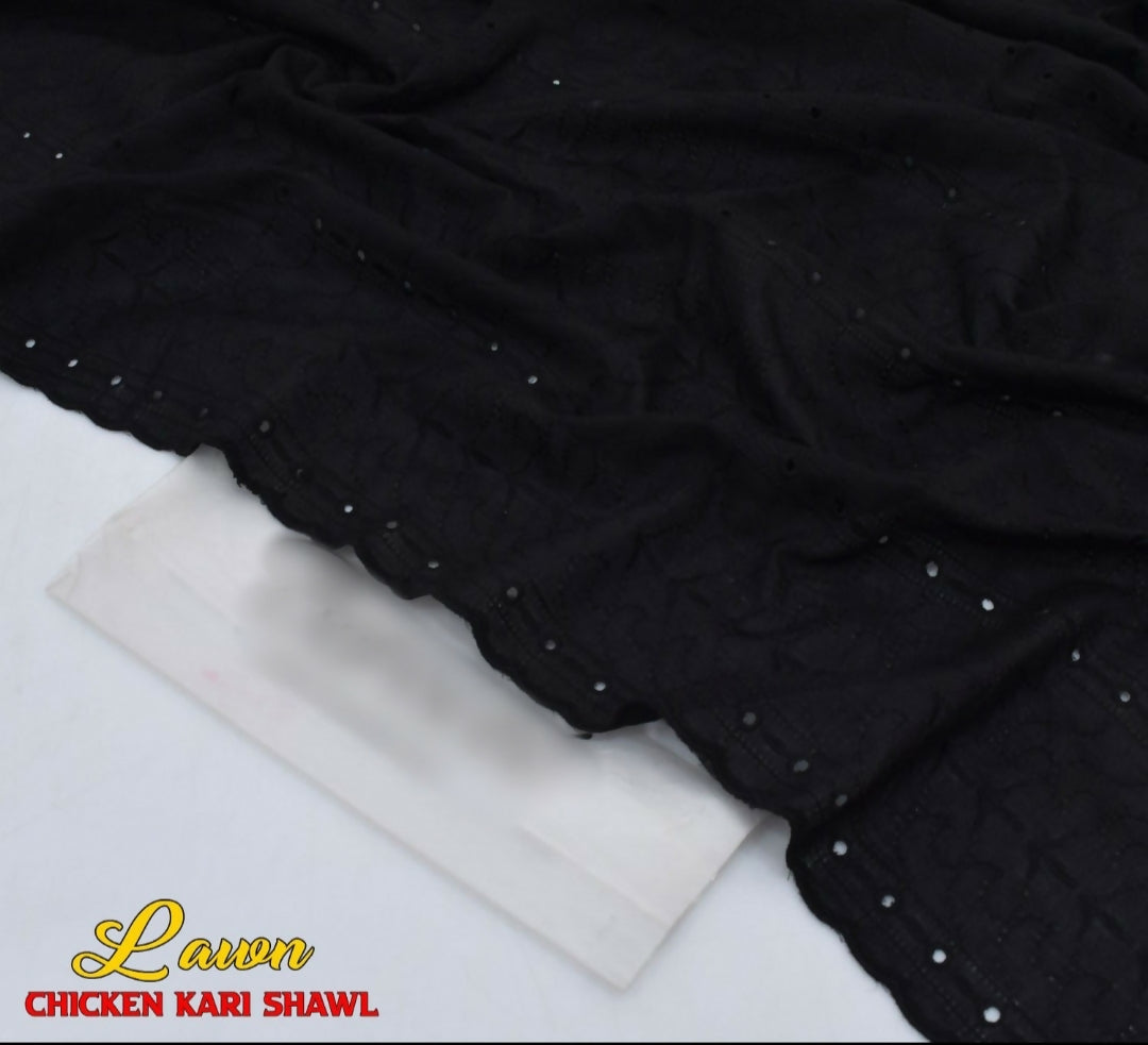 Chikankari & Embroidered Lawn Summer Shawl | Women Accessories | Duppatas & Shawls | Brand New