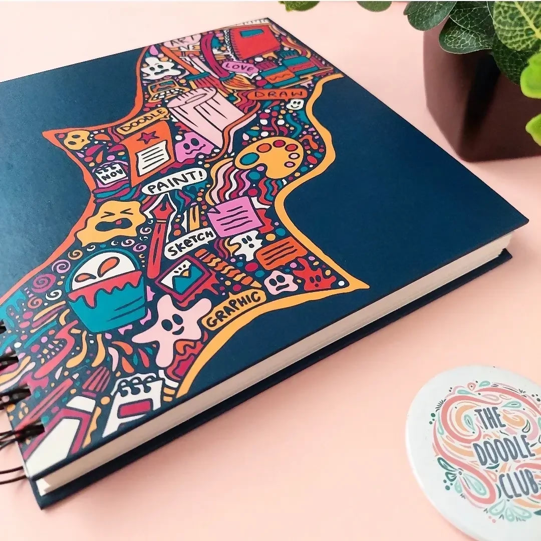 Art Blast - Dark Blue/Grey Sketchbook | For Your Home | Books | Brand New