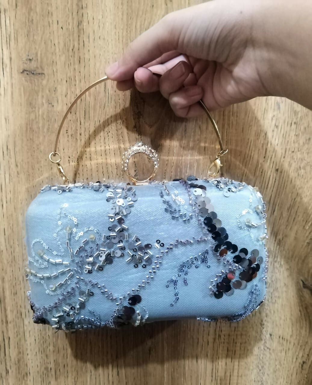 Ice Blue Saree | Women Locally Made Formals | Small | Worn Once