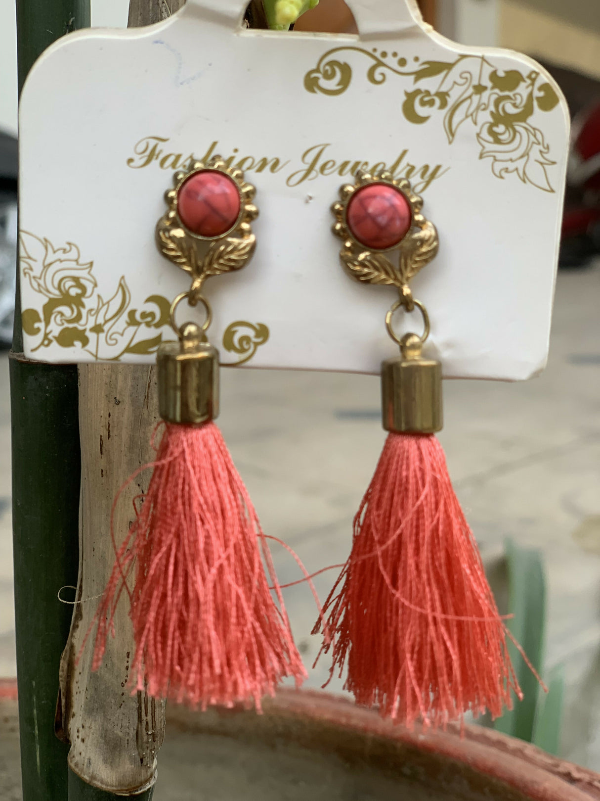 Orange Tessel Earrings | Women Jewelry | Small | New