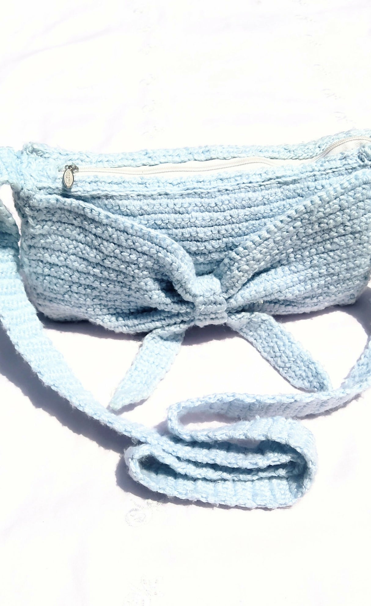 Sky Blue Crochet Bag | Women Bags | Medium | New