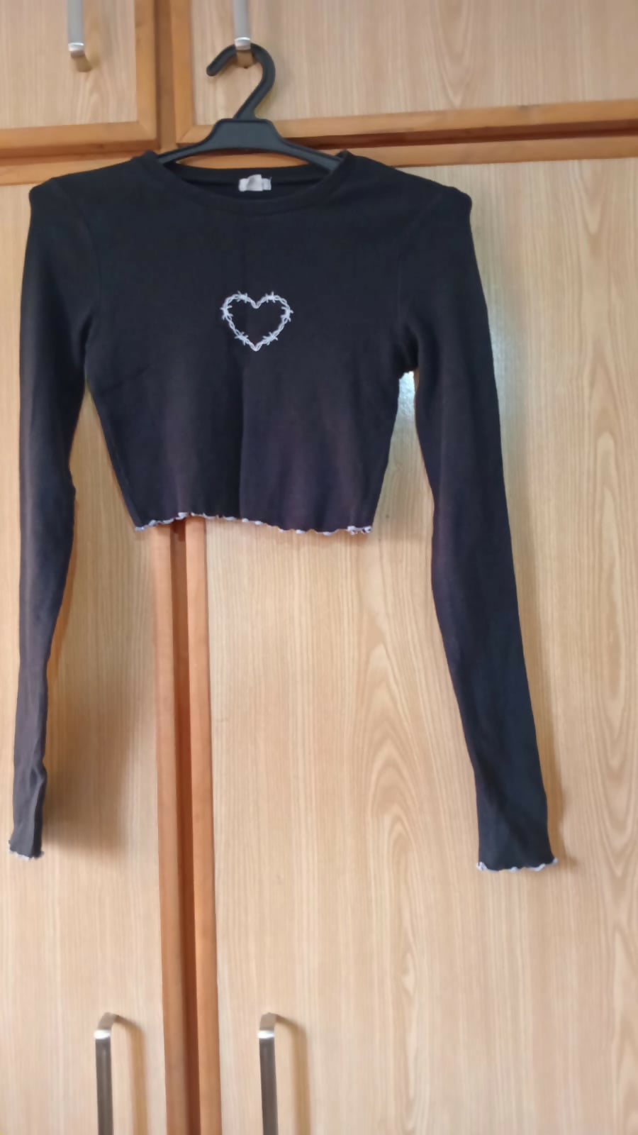 Embroidered Crop Top | Women Tops & Shirts | Black | XSmall | New