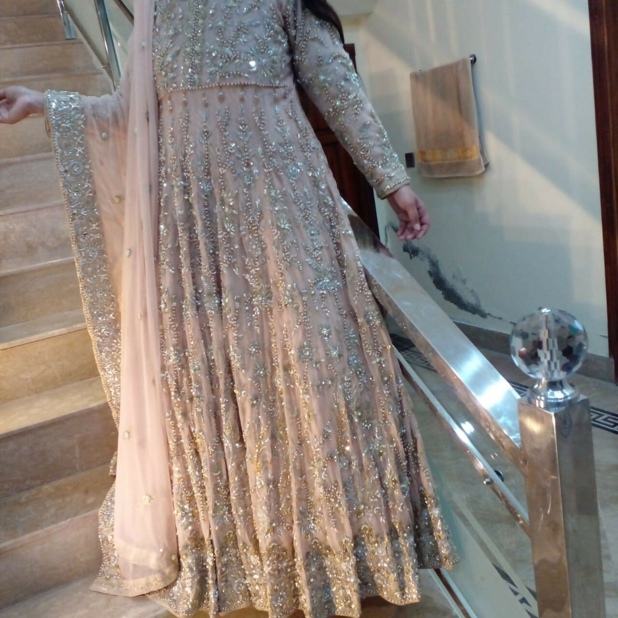 Walima Pink Maxi | Women Bridals | Medium | Worn Once