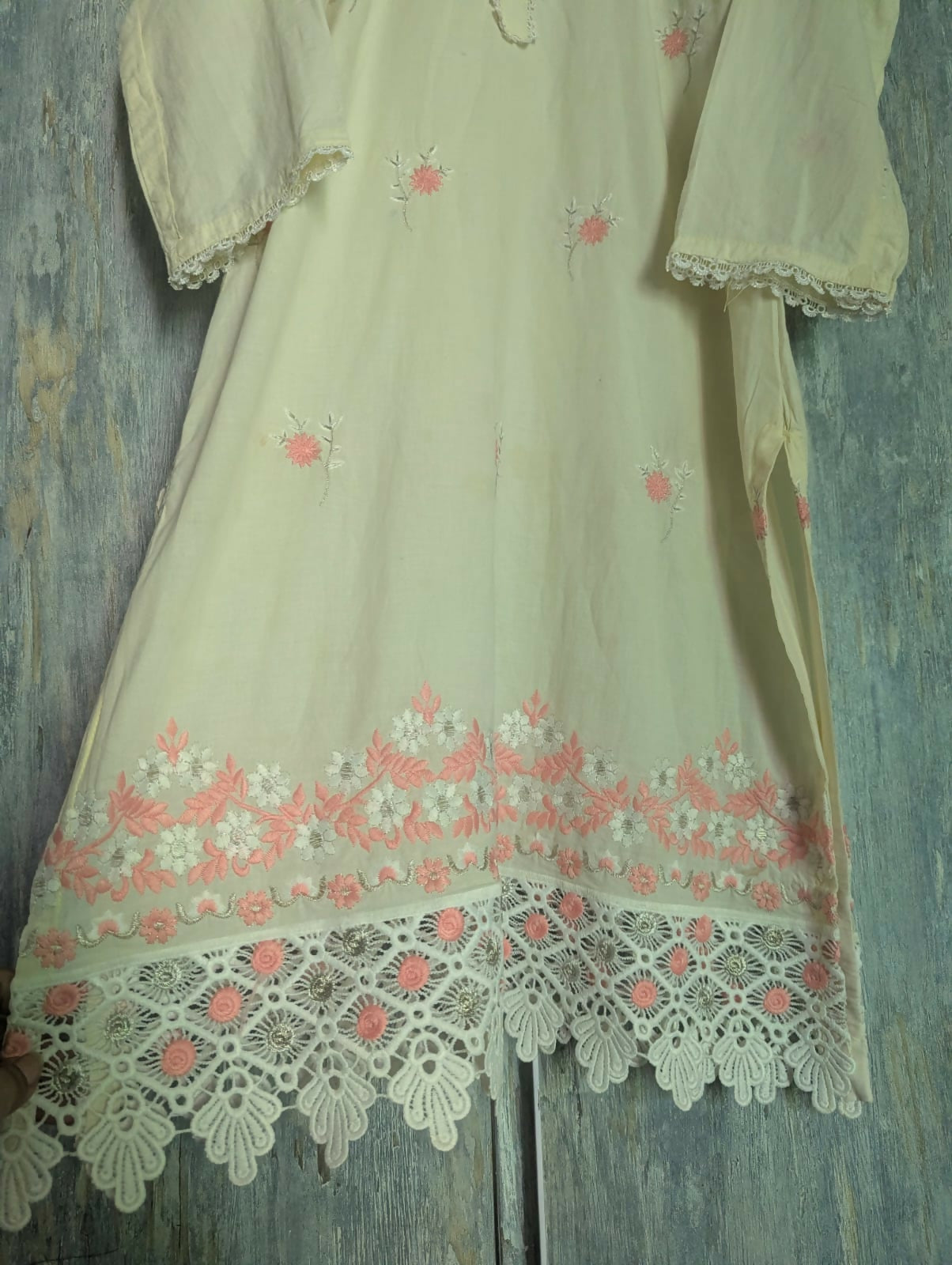 Light Yellow Kurta | Women Locally Made Kurta | Small | Worn Once