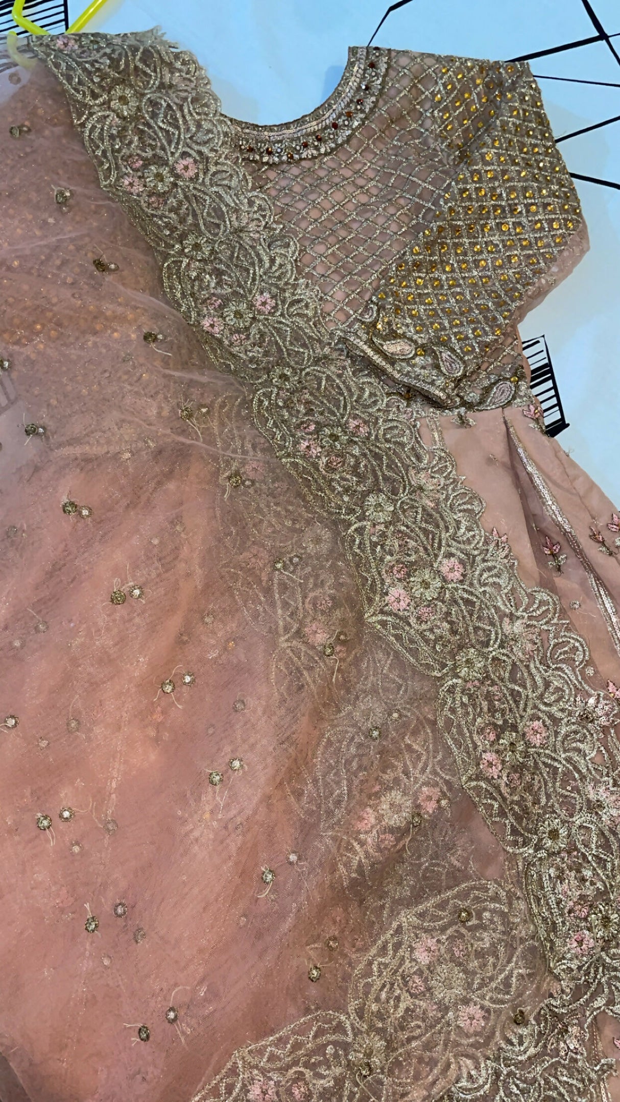 Tea Pink Embroidered Maxi | Women Frocks & Maxis | Medium | New