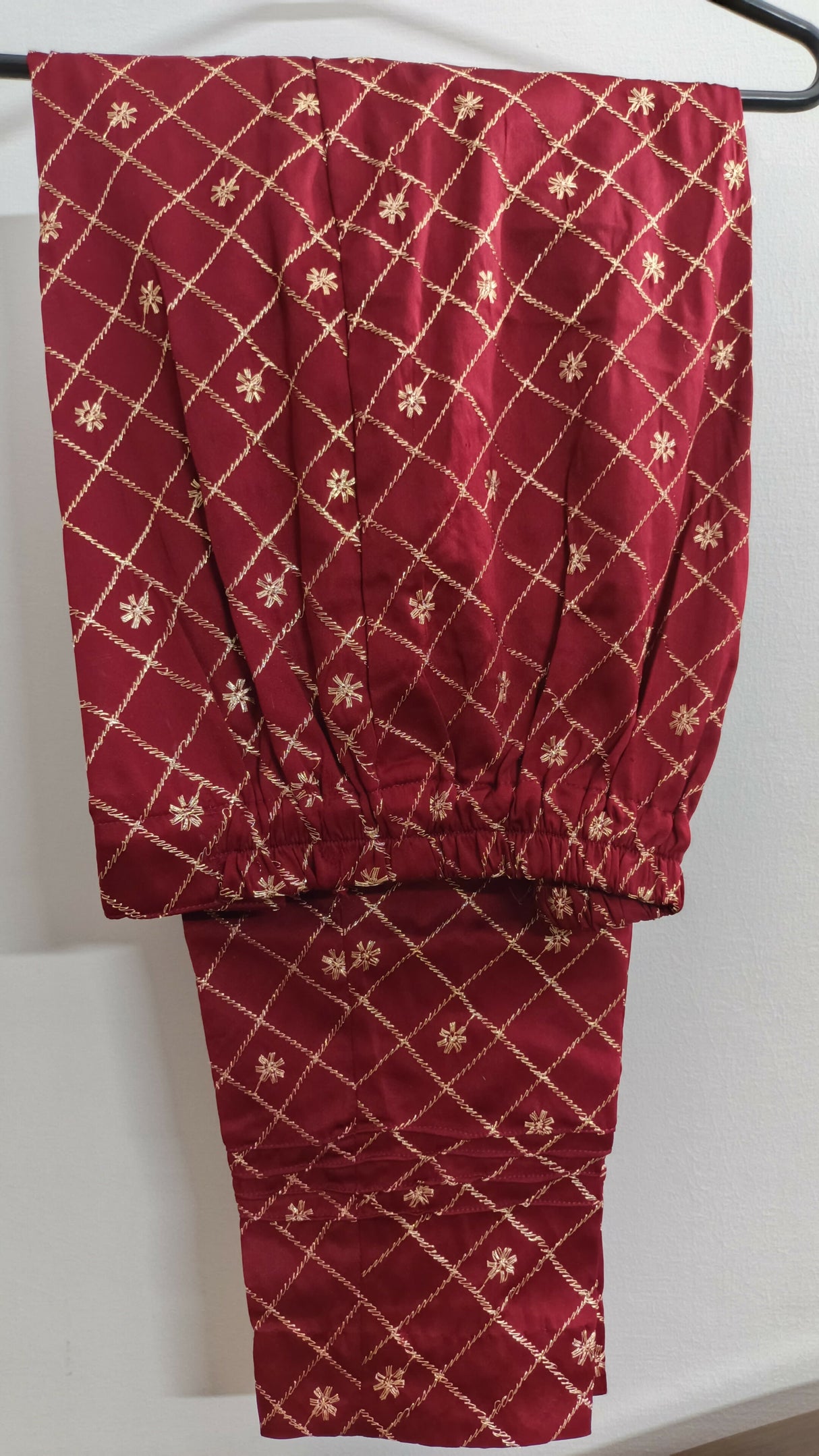 Kaara | Women Branded Formals | Black & Maroon | Small | Brand New