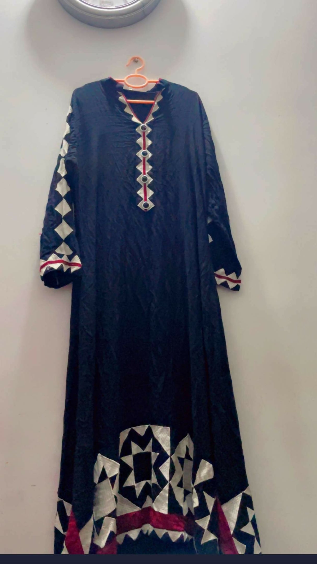 Black Long Shirt Style Kaftan | Women Locally Made Formals | XLarge | Preloved