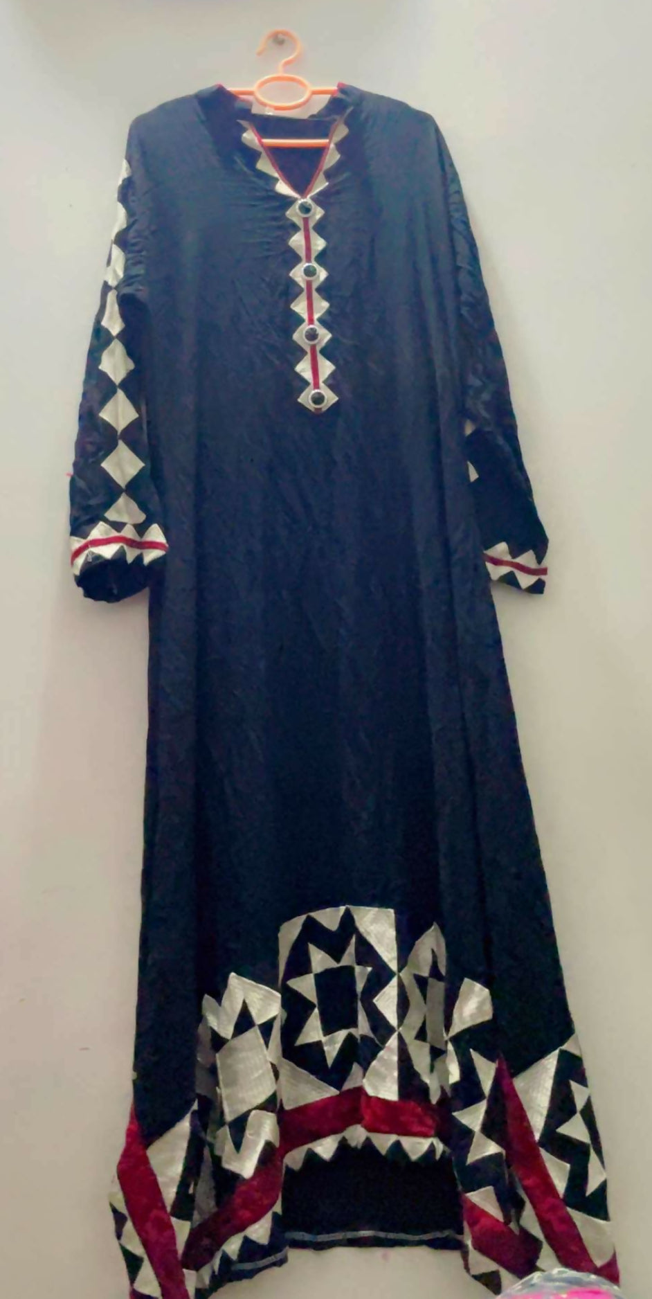 Black Long Shirt Style Kaftan | Women Locally Made Formals | XLarge | Preloved
